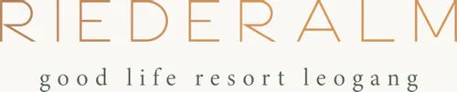 Riederalm Logo mit Slogan good life resort Leogang